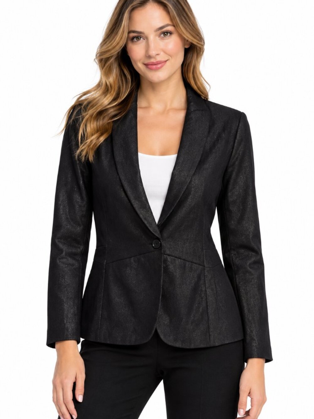 Reitmans Black Shimmer Tailored Blazer Jacket – Size 9 – NWT